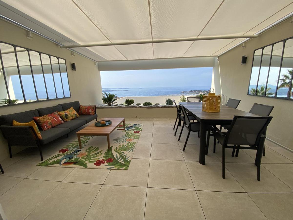 Superbe T2 44M2 - Grande Terrasse Vue Mer Panoramique Exceptionnelle Piscine - Parking บ็องโดล ภายนอก รูปภาพ